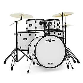 Gear4music BDK-20 Expanded Fusion Drum Kit White
