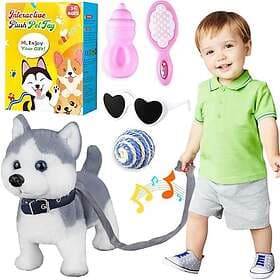 Marsjoy Walking Husky Toy (Grey)