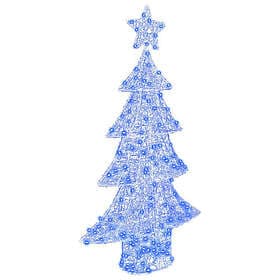 vidaXL Artificial Tree Blue 150cm 160 LEDs