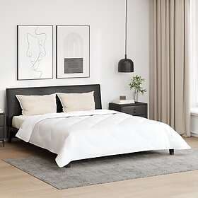 vidaXL Duvet Set 3 pcs White Microfiber and Down Feather 3377890