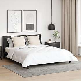 vidaXL Sommar Duvet with Pillow 3 pcs White Microfiber 3377298