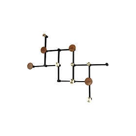 LoCa X-Tend Coat Hook Walnut Black