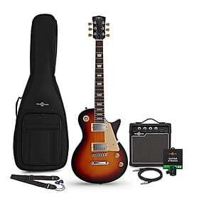 Gear4music New Jersey Select Electric Guitar Sunburst 10W Guitar Amp & Accessory