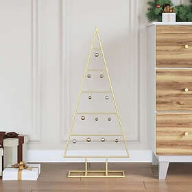 vidaXL Metal Christmas Tree Gold 90cm