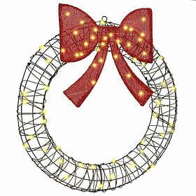 vidaXL 42019139 Wreath with 60 LEDs Warm White 75cm