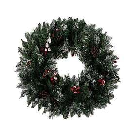 Ruhhy Christmas Wreath with Snow and Pine Cones