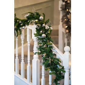Garden Mile XM-5807 Christmas Garland with Silver Baubles 1.8m