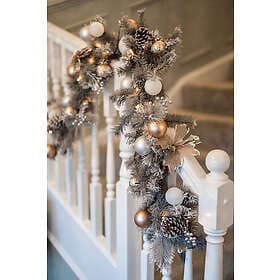 Garden Mile XM6147 Christmas Garland with Silver Baubles 1.8m