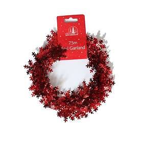 Festive XD0179 Snowflake Tinsel Garland 7.5m