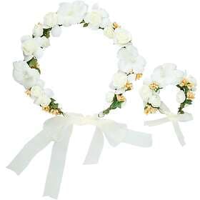TecTake Flower Wreath Green