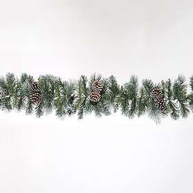 Transcon CF04687 Frosted Glacier Christmas Garland with Pine Cones 2.7m