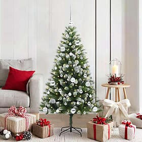 vidaXL Artificial Tree Snowy Green and White 150cm