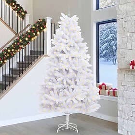 vidaXL Artificial Tree White 300cm 300 LEDs