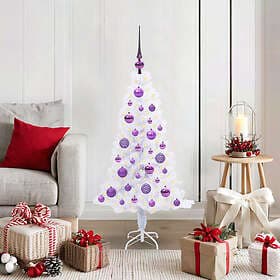 vidaXL Artificial Tree White 120cm 150 LEDs