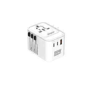 Energizer ETC200 20W Dual USB-C + USB-A PD Global Travel Charger