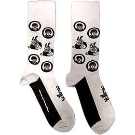 The Beatles Band & Meanies Monochrome Ankle Socks (White)