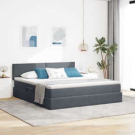 vidaXL Bed with LED Strip Lights with Storage 3371350 180x200cm