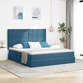 vidaXL Bed with LED Strip Light with Storage 3372679 160x200cm
