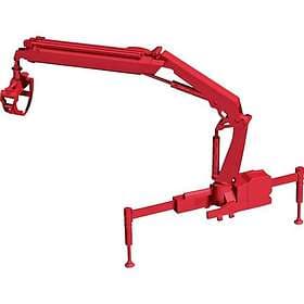 Herpa Hiab X-HIPRO 232 E-3 Loading Crane with Gripper Red Miniature