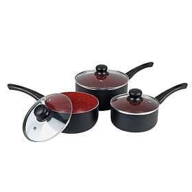 Russell Hobbs Red Stone Aluminium Pan Set 3 pcs