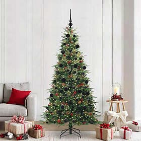 vidaXL Hinged Green 210cm 300 LEDs 3397433