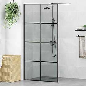 vidaXL Walk-in Shower Wall Black 100x195cm 42022049