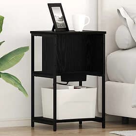 vidaXL Nightstand Black Oak 38x31x61cm Constructed Wood 859450
