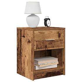 vidaXL Nightstand With Drawer Aged Wood 40x34x50cm 858782