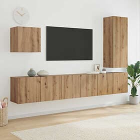 vidaXL 3402768 TV Wall Module Wall Mounted 5 pcs Artisan Oak Engineered Wood