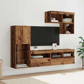 vidaXL 3402974 TV Wall Units Wall Mounted 6 pcs