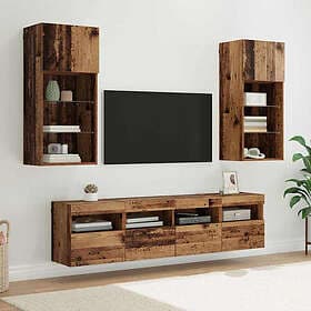vidaXL 3402980 TV Units with LED 40.5x30x90cm