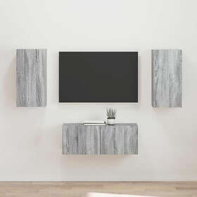 vidaXL 3408967 TV Bench Set Wall Mounted 2 pcs Grey Sonoma Engineered Wood