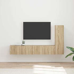 vidaXL 3408990 TV Bench Set Wall Mounted 2 pcs Sonoma Oak Engineered Wood