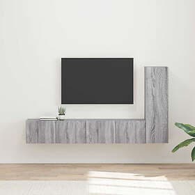 vidaXL 3408994 TV Bench Set Wall Mounted 2 pcs Grey Sonoma Constructed Wood