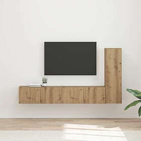 vidaXL 3408996 TV Bench Set Wall Mounted 2 pcs Artisan Oak Engineered Wood