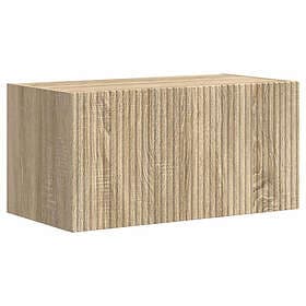 vidaXL 3409026 TV Bench Set Wall Mounted 4 pcs Sonoma Oak Engineered Wood