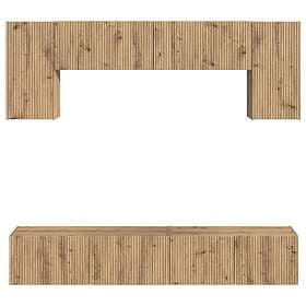 vidaXL 3409052 TV Bench Set Wall Mounted 5 pcs