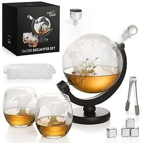 Oak & Steel Globe Whisky Decanter 150cl