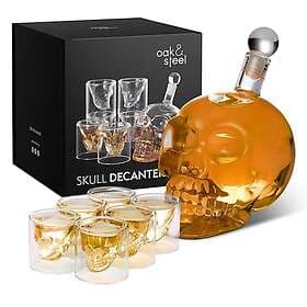 Oak & Steel Skull Decanter 70cl