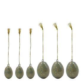 House Doctor Bloom Easter Eggs in Wood 6pcs