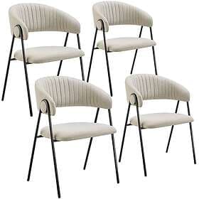 TecTake Bedano Armchair Fabric 4-Pack
