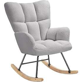 TecTake Torve Rocking Chair Quilted Fabric 405848