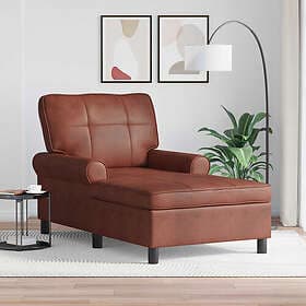 vidaXL Chaise Lounge with Pillow Antique PU 42022920