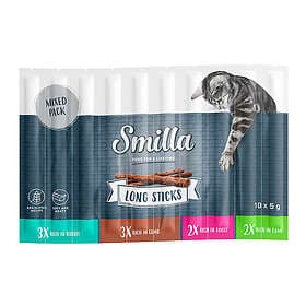 Smilla Long Sticks Sticks Mixpack II (Kanin, Gås, Lamm, Vilt) 10 x 5 g
