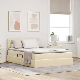 vidaXL Kräm Bed Frame 3370579 140x200cm