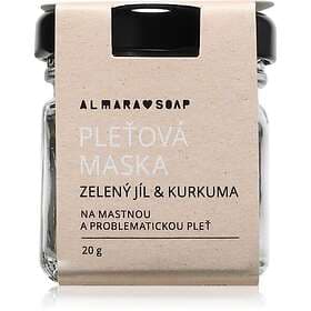 Almara Soap Green Clay Turmeric Cleansing Facial Mask 20g