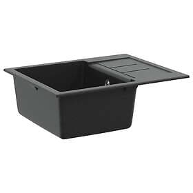 vidaXL 42028396 Kitchen Sink (Black) (Quartz/Resin)