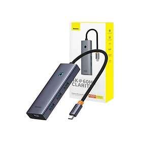 Baseus UltraJoy 6in1 Hub USB-C to HDMI4K@60Hz+4xUSB 3.0+PD