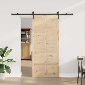 vidaXL Sliding Door Solid Pine Wood 100 x 208 cm 3381142