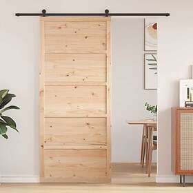 vidaXL Barn Door Solid Pine Wood 100 x 2.5 x 208 cm 870404